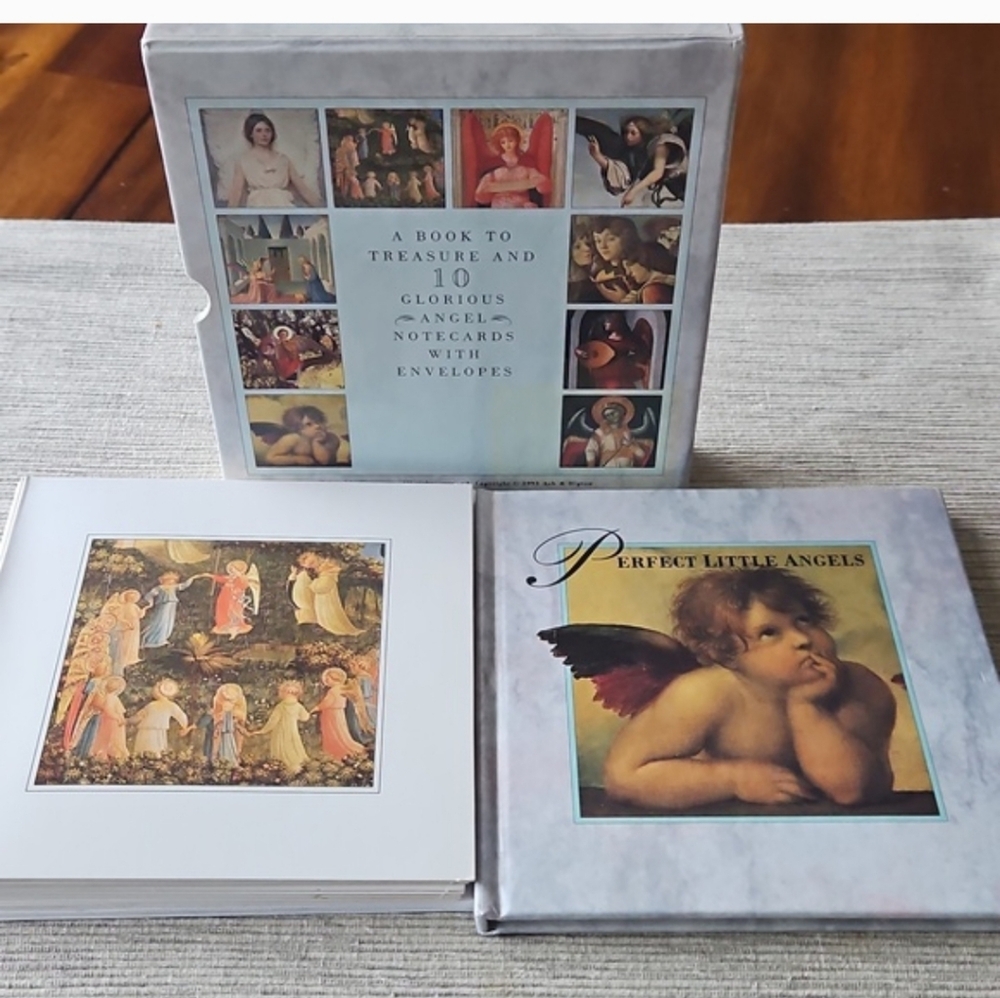 10 Glorious Angel Notecards w/Envelopes & Perfect Little Angel Book Giftset.